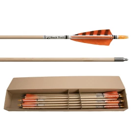 12er Set Buck Trail Deluxe Holzpfeile 28-31", Spine 30-60