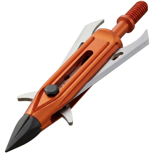 Ravin Killzone Aluminum Broadheads – mechanische Jagdspitzen 100 Grains, orangefarbenes Aluminium
