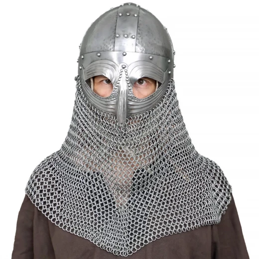 Viking Spectacle Helmet with Chainmail Camail – Gjermundbu Style - Outlet