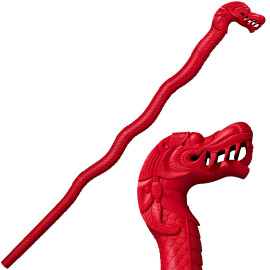 Vycházková hůl Lucky Dragon červená
