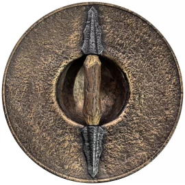 Zlatý duelový pukléř – Mistrovský pěstní štítek pro šerm a LARP