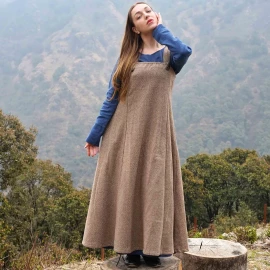 Viking Wool Apron Dress Hangerok (Smokkr) – Diamond Pattern