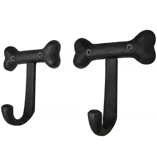 2er-Set Gussstahl-Wandhaken Hundeknochen - Outlet
