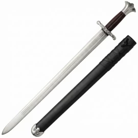 Renaissance Katzbalger Landsknechtschwert mit Lederscheide, scharf