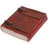 Leather Journal "Royal Lily" with Brass Hook Clasps