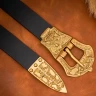 Wikinger-Ledergürtel Birka, Pferd und Schlange, 3 cm - Outlet