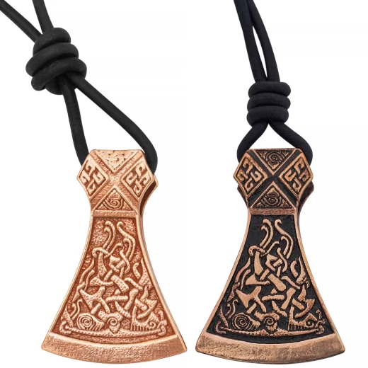 Bronze Anhänger Wikingeraxt, 3,7 cm, Mammen-Stil