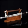 Two-Tier Sword Stand in Acacia Wood, Wall Mounted & Tabletop - Outlet