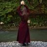 Woolen Dress "Shieldmaiden Ingrid" – Burgundy | Viking Style