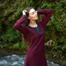 Woolen Dress "Shieldmaiden Ingrid" – Burgundy | Viking Style