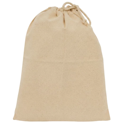 Universeller historischer Stoffsack 40x30cm aus ungebleichter Baumwolle mit Zugschnur - Outlet