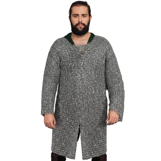 Kettenhemd Hauberk aus Aluminium, vernietete Rundringe 10 mm - Outlet