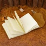 Hand-Bound Leather Journal with Strap, Rustic Brown