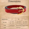 9th Century Viking Age Leather Belt with Brass Buckle, 2 cm - Outlet