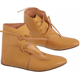 Frühmittelalterliche Lederstiefel mit Seitenschnürung