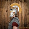 Roman Centurion Helmet with Crest and Leather Liner