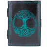 Medieval Tree of Life Diary with Clasp - Green and Black Leather