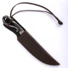 Reenactment knife hand-forged with leather sheath