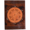Kožený zápisník se symbolem námořního kompasu