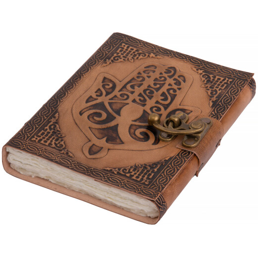 Leather notebook Hamsa, Hand of Fatima