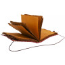 Leather notebook with Hand Paper and Chestnut Leaf Embossing