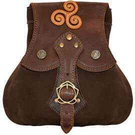 Late Medieval Kidney Pouch 14th-15th Century 25×25cm with Triskelion on the Flap