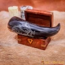 Odin's Raven Drinking Horn, Hand-Engraved, 400-500 ml - Outlet
