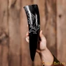 Odin's Raven Drinking Horn, Hand-Engraved, 400-500 ml - Outlet