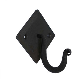 Simple Wall Hook from Blackened Steel 9cm