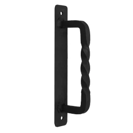 Steel Door Pull Handle, Oil Blackened, 16.2 cm