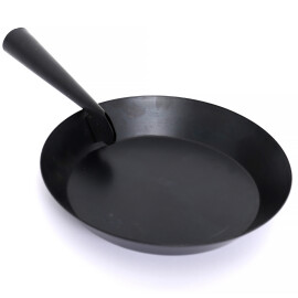 Steel camping pan with folding handle 23 cm