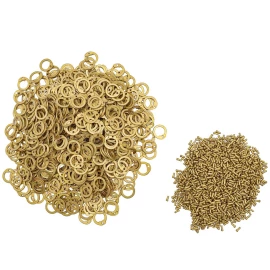 Chainmail Brass Flat Rings with Round Rivets Ø8mm 1.15mm