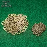 Chainmail Brass Flat Rings with Round Rivets Ø8mm 1.15mm