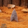 Dreieckige Jagdpfeilspitze aus Feuerstein 5cm