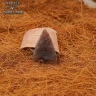 Kleine dreieckige Pfeilspitze mit Stiel aus Flintstein 4cm