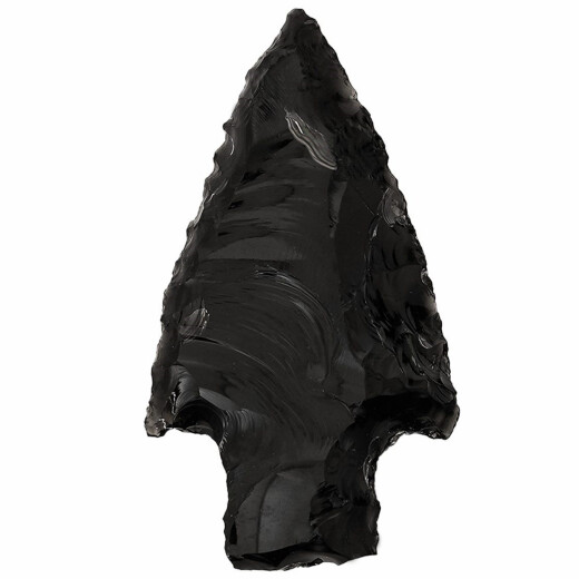 Obsidiánový hrot šípu s rovným dříkem 4,8 cm