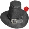 Leather Hat 20cm Embossed Leather