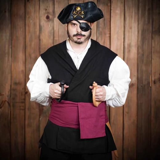 Pirátská šerpa do pasu | Látkový pás pro LARP a Cosplay - Outlet