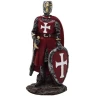 Set of 12 Crusader figures with red and white painting 7,5cm