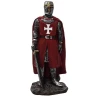 Set of 6 Crusader figures painted in red with white crosses