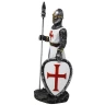 Set of 6 Crusader figures painted in white with red crosses