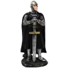 Set of 6 Crusader figures painted in black with white crosses