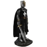 Set of 6 Crusader figures painted in black with white crosses