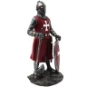 Figurine of red crusader in chain mail with axe and shield 18,5cm
