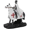 Set of 6 Figurines Crusaders on horses 8,5cm (2 white, 2 red, 2 black)