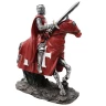 Figur Kreuzritter auf Pferd in Rüstung mit Schwert und Schild 22cm