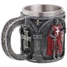400ml Ordensbecher der Kreuzritter mit Scharlachrotem Waffenrock-Relief