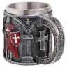 400ml Ordensbecher der Kreuzritter mit Scharlachrotem Waffenrock-Relief