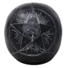Černá spiritistická lebka „Ouija“ 16cm