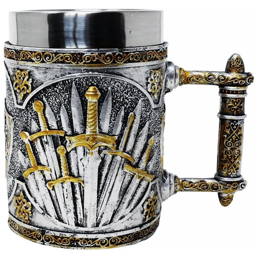 XL Tankard "Royal Swords" – Knightly Mug with Stainless Steel Insert